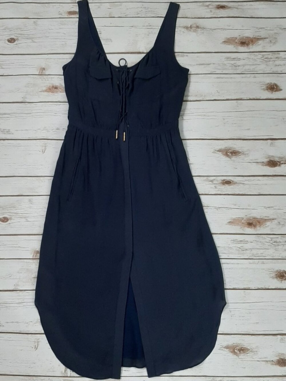Anthropologie Leifsdottir Silk Navy Dress Sz 6